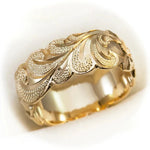 Huitan Boho Floral Gold Ring for Women
