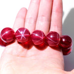 Red Ruby Stone Star Round Ball Beads Braceletbracelet