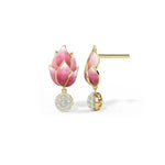 Handmade Enamel Flower Art EarringsE4243