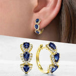 Luxury Trendy Cubic Zirconia Hoop Earrings for WomenE3755