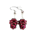 Natural Garnet Ear Hook Exquisite Luxury Women's Earrings