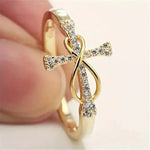 Zircon Cross Ring for WomenH3336