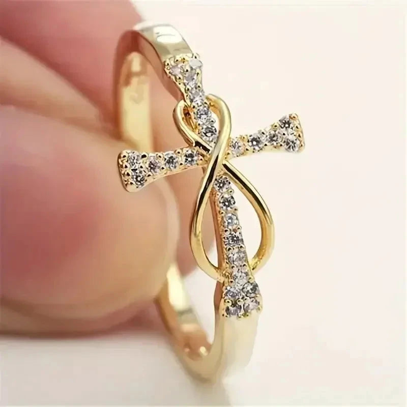 Zircon Cross Ring for WomenH3336