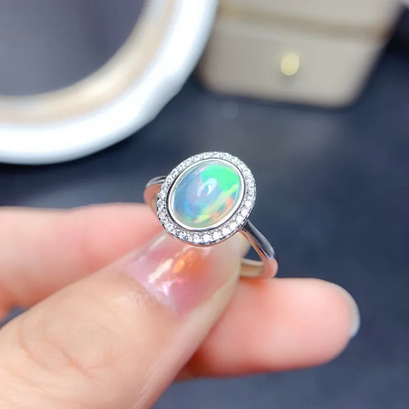 7*9MM Opal Ring, Necklace, Earring and Jewelry SetJewelry SetsRing4.5