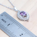Purple Zircon Silver 925 Jewelry Sets