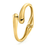 Elegant Gold Color Waterdrop Spiral Bangle BraceletWaterdrop B