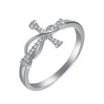 Zircon Cross Ring for Women