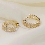 Exquisite CZ Gold Hoop Earrings for Women