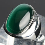 Vintage Gray Cat Eye Stainless Steel RingGreen-S12
