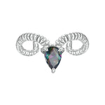 WOSTU 925 Sterling Silver Pisces Zodiac Open Ring Aries Sagittarius Cancer Lucky for Women Birthday Fine Jewelry GiftFIR1149-E