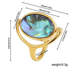 Charm Personality Rotatable Double Sided Opal Rings Women Stainless Steel Oval Anillos Indie Statement Jewelry Gifts New 2024