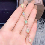 Genuine Natural Opal Bracelet 5*7MM Colorful Gemstone