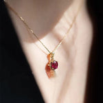 Ruby Pendant Choker NecklaceNecklace