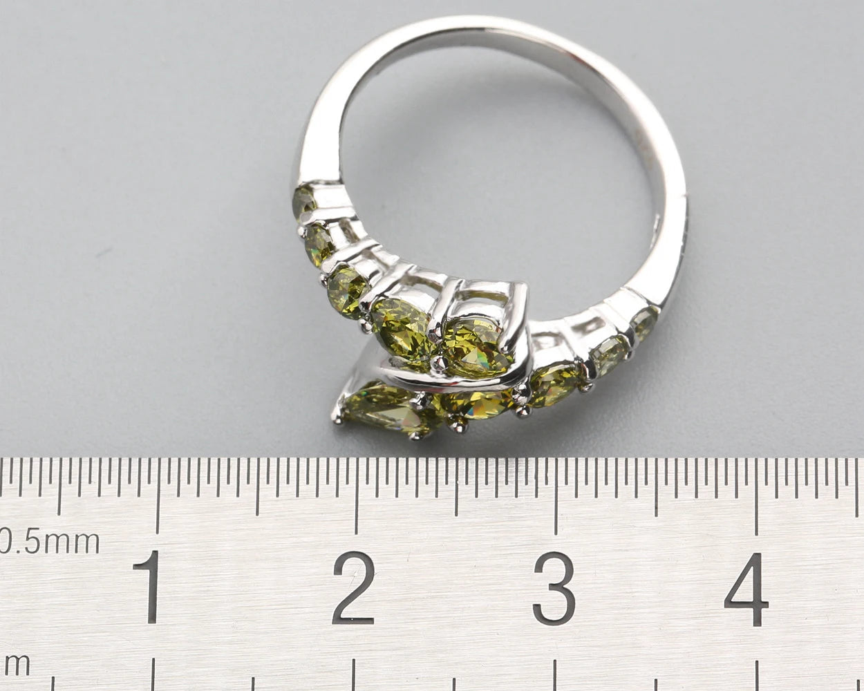 4*5mm Olivine Peridot 925 Sterling Silver Ring