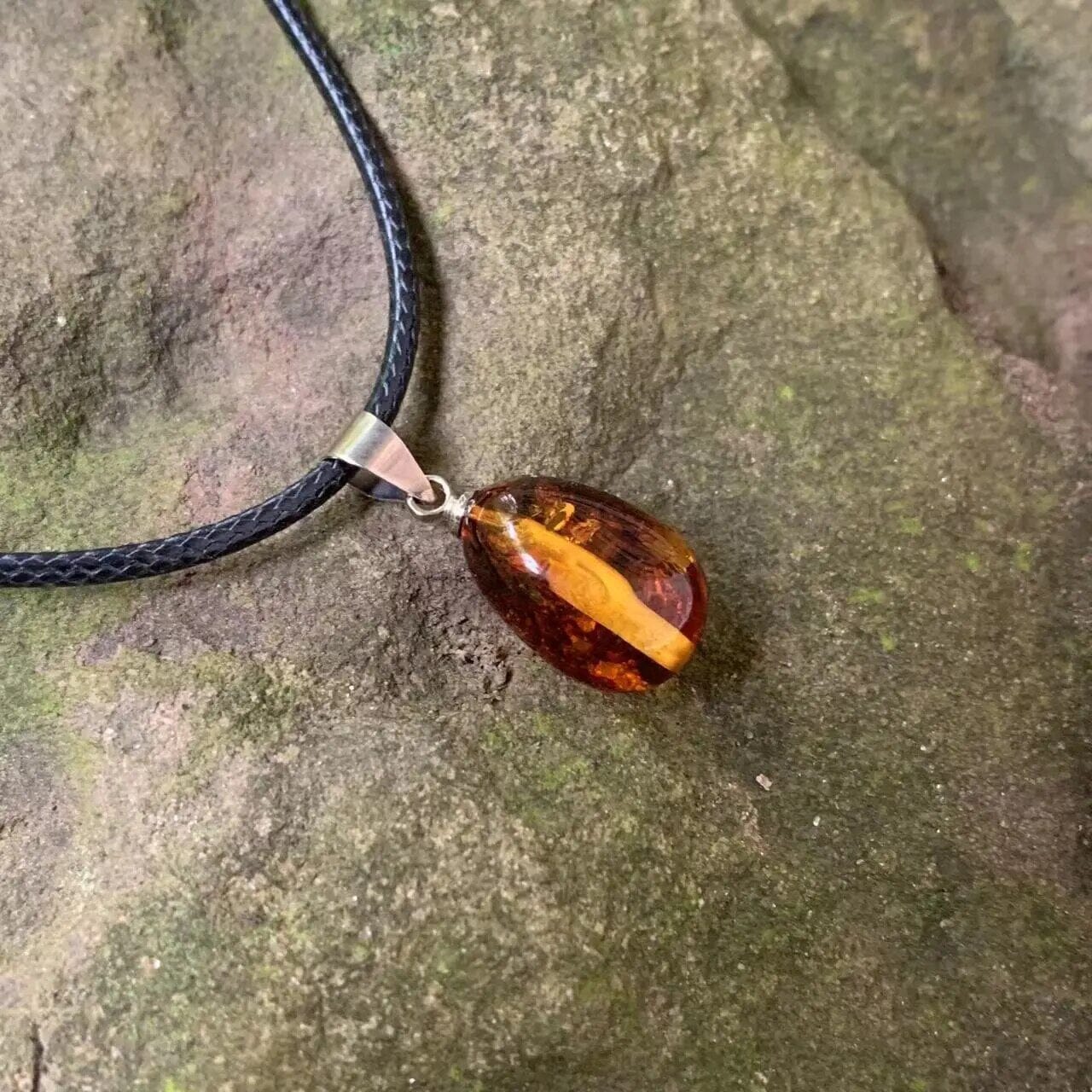 Natural Amber Pendant NecklaceNecklace