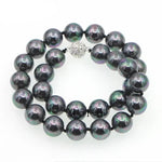 Glamour 10mm Black South Sea Shell Pearl Necklace