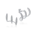 Sterling Silver Claws EarringsSilver(In Pairs)