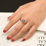 Leopard Genuine Natural Garnet 925 Silver Women's Ring