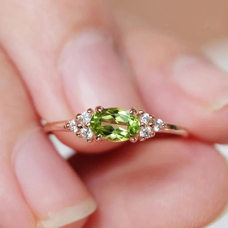 Luxury Crystal Copper Ring for Women