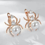 Spider 585 Rose Gold Color EarringsH1697-White