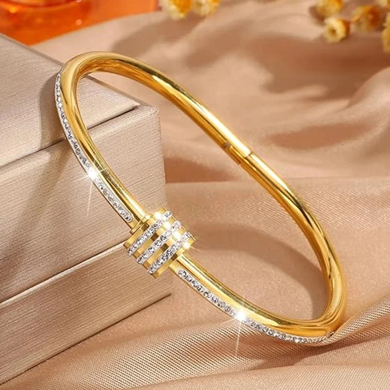 Stainless Steel Designer Bracelet for Womenwhite-5