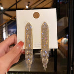 Trend Unique Design Elegant Delicate Zircon Butterfly Tassel EarringsED181-1