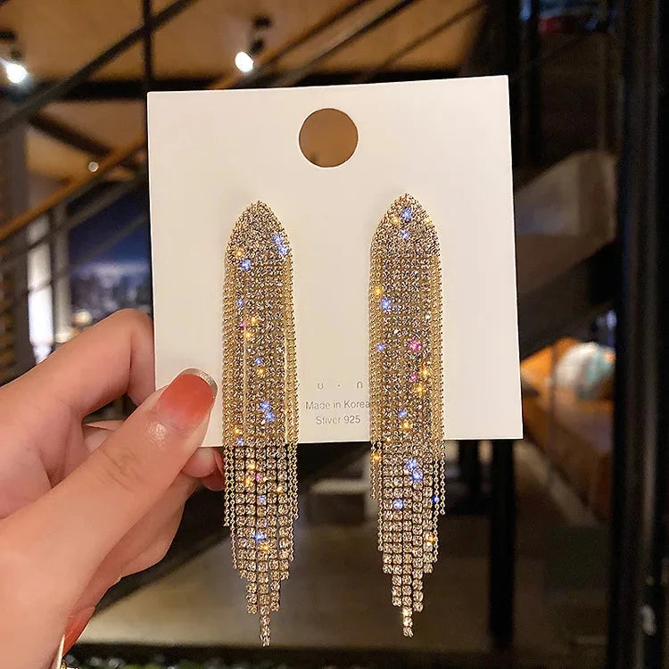 Trend Unique Design Elegant Delicate Zircon Butterfly Tassel EarringsED181-1