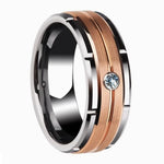 Men’s Simple Two-Color Steel Ring