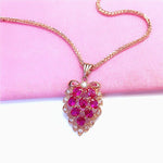 Ruby Grape Rose Gold NecklaceNecklace