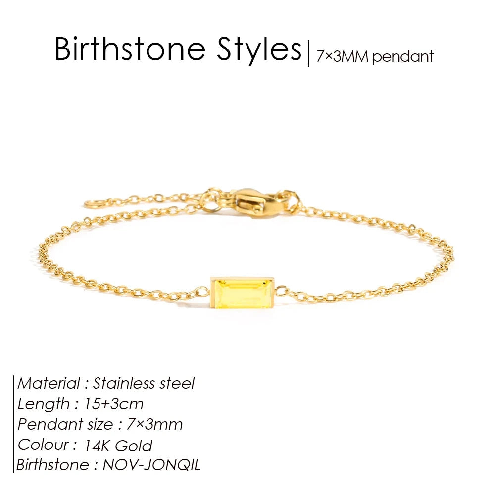 Birthstone Bracelet Sparkling Rhinestone BangleYS36100-November15 Extend 3CM