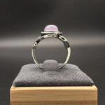 Flower Shaped Vintage 925 Silver Ring Amethyst Gemstone