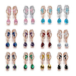 Drop Earring Cubic Zirconia Rose Gold Plated
