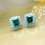 Luxury Green Crystal Drop Earrings – Women's Anniversary GiftE2502