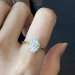 Wedding Ring Luxury Two Tone Crystal AA Cubic Zirconia Engagement