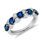 Elegant Zircon Ring for Women – Blue & White Sparkle10Q054
