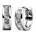 Versatile Women’s Hoop Earrings with Cubic ZirconiaE2246