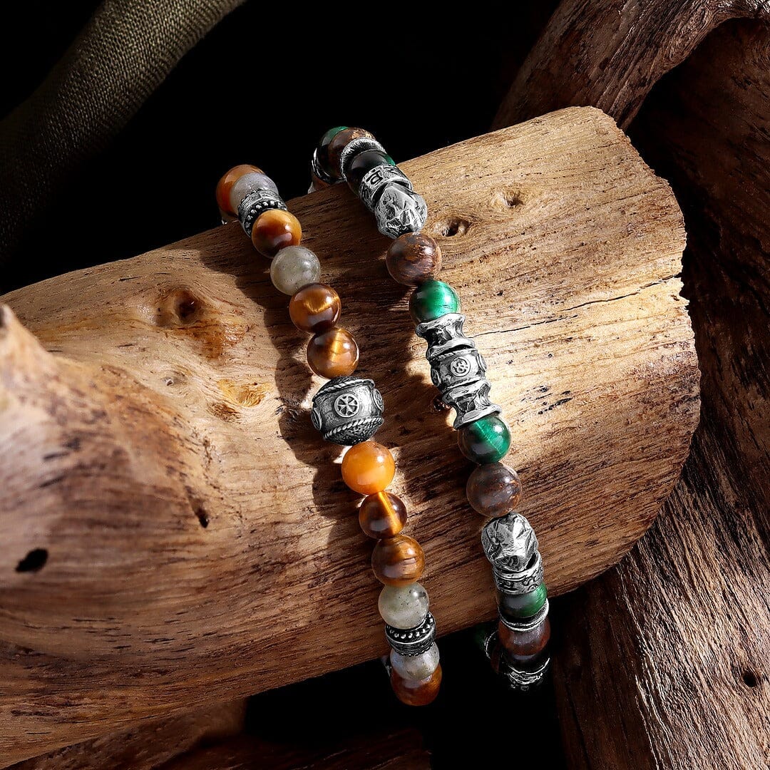 Empowered Balance Green Tiger’s Eye & Bronzite BraceletBracelets - Mens