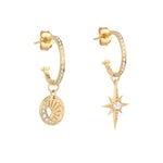 Star & Moon Charm EarringsEarrings