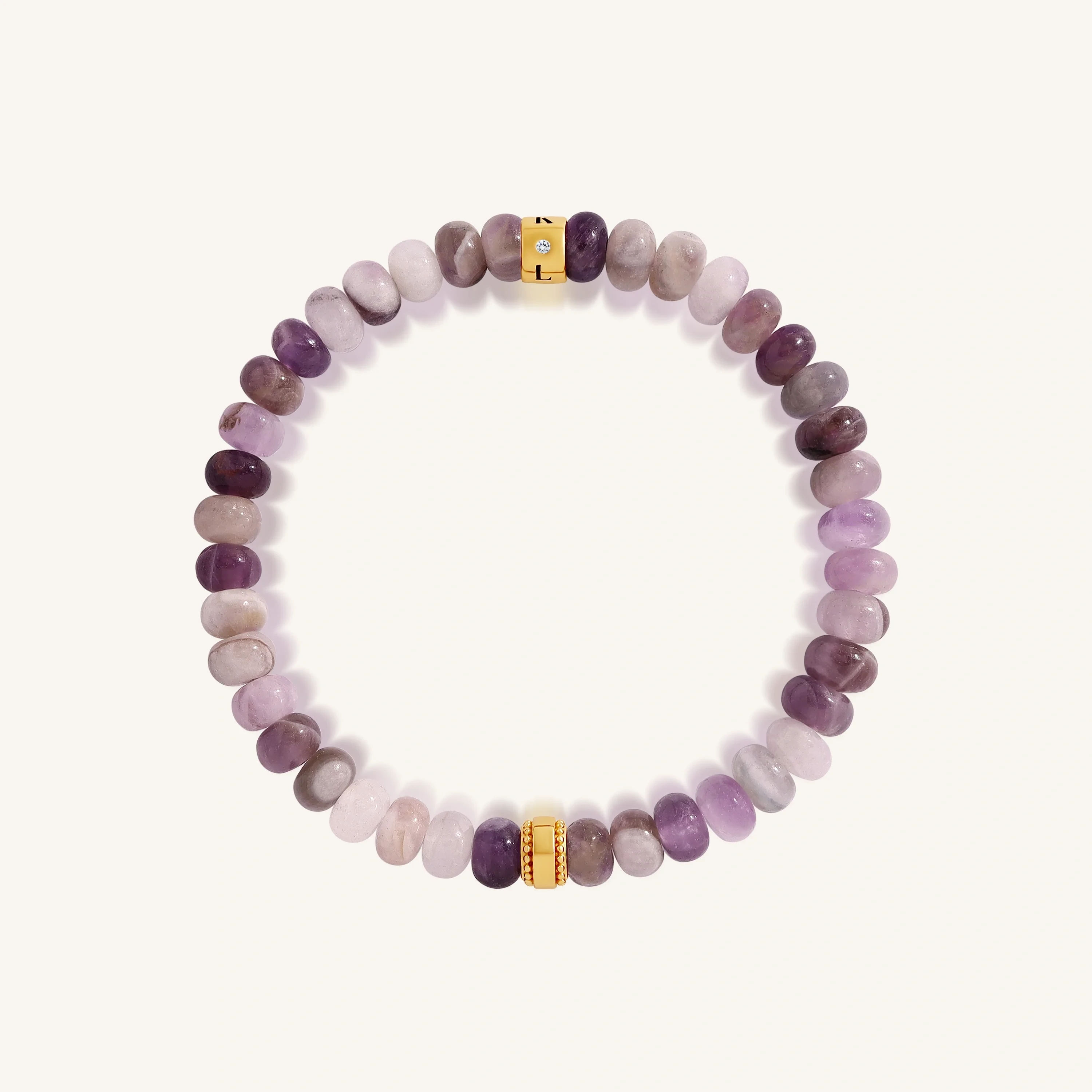 Calm Spirit Amethyst & CZ Gold BraceletBracelets - Womens