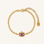 Inner Bloom Amethyst Lotus Gold BraceletBracelets - Womens