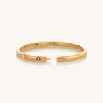 Soulful Rejuvenation Gold Evil Eye Bangle BraceletBracelets - Womens