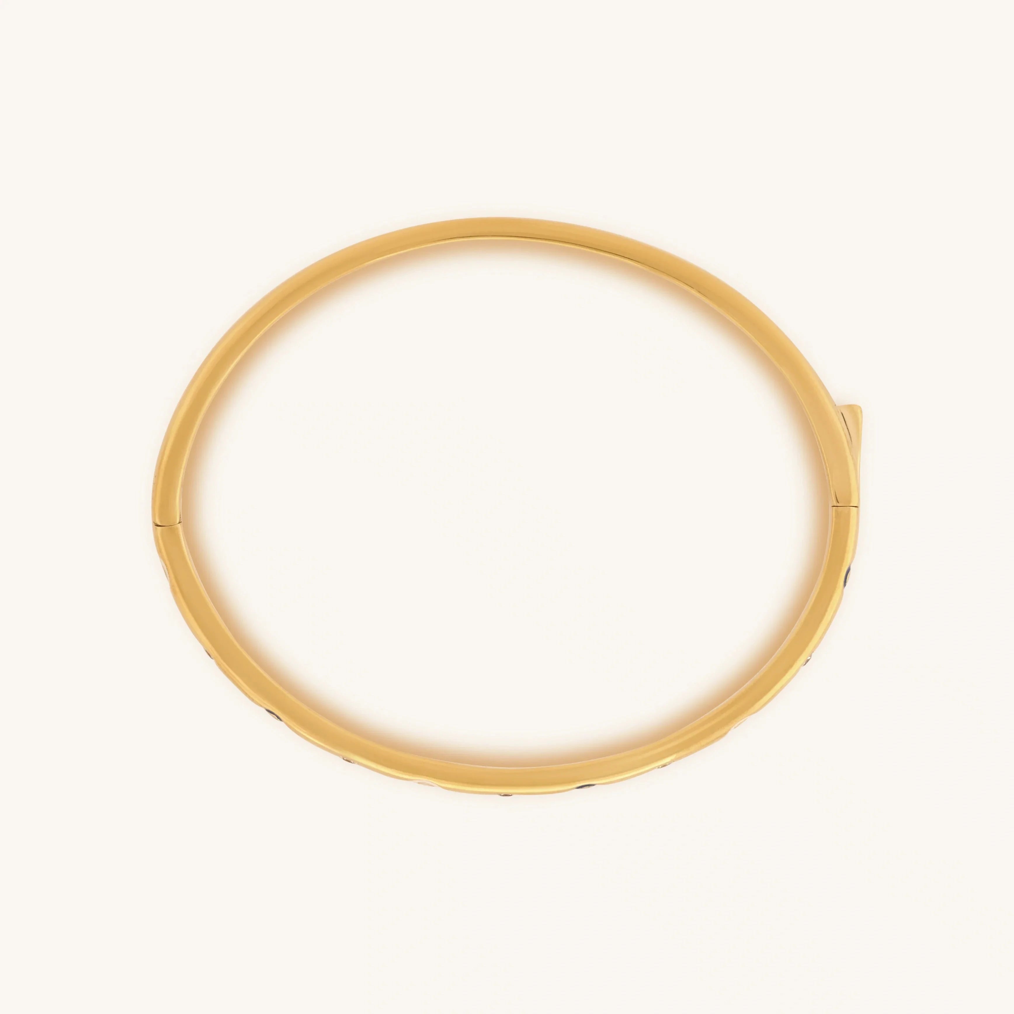 Soulful Rejuvenation Gold Evil Eye Bangle BraceletBracelets - Womens