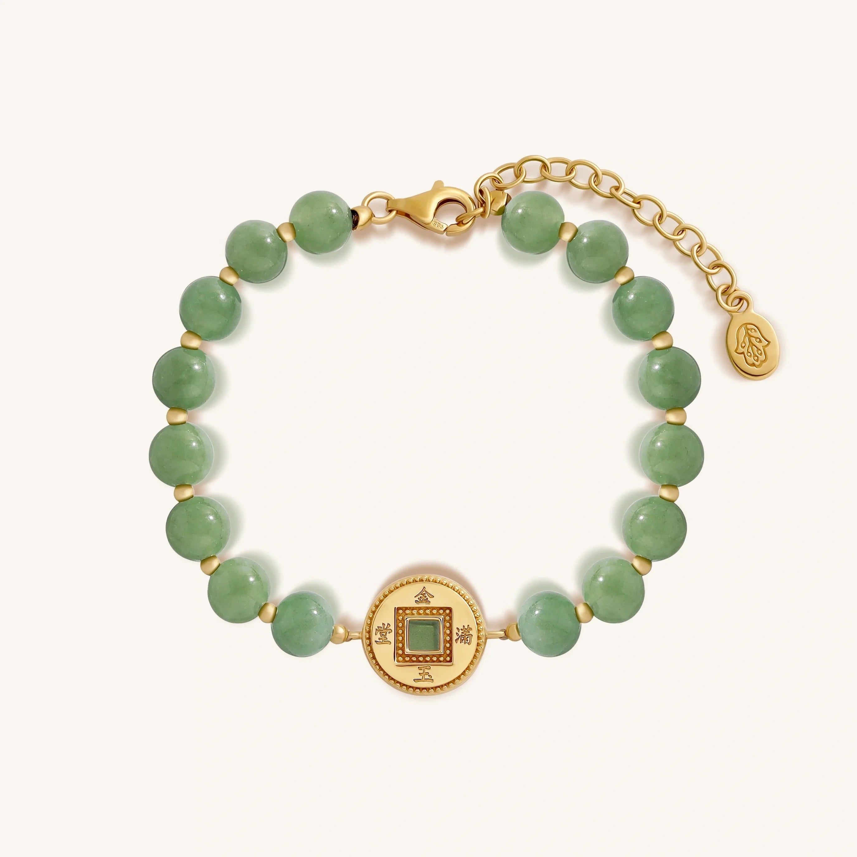 Golden Fortune Jade Lucky Coin BraceletBracelets - Womens