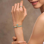 Honest Reflections Amazonite Heart Gold BraceletBracelets - Womens