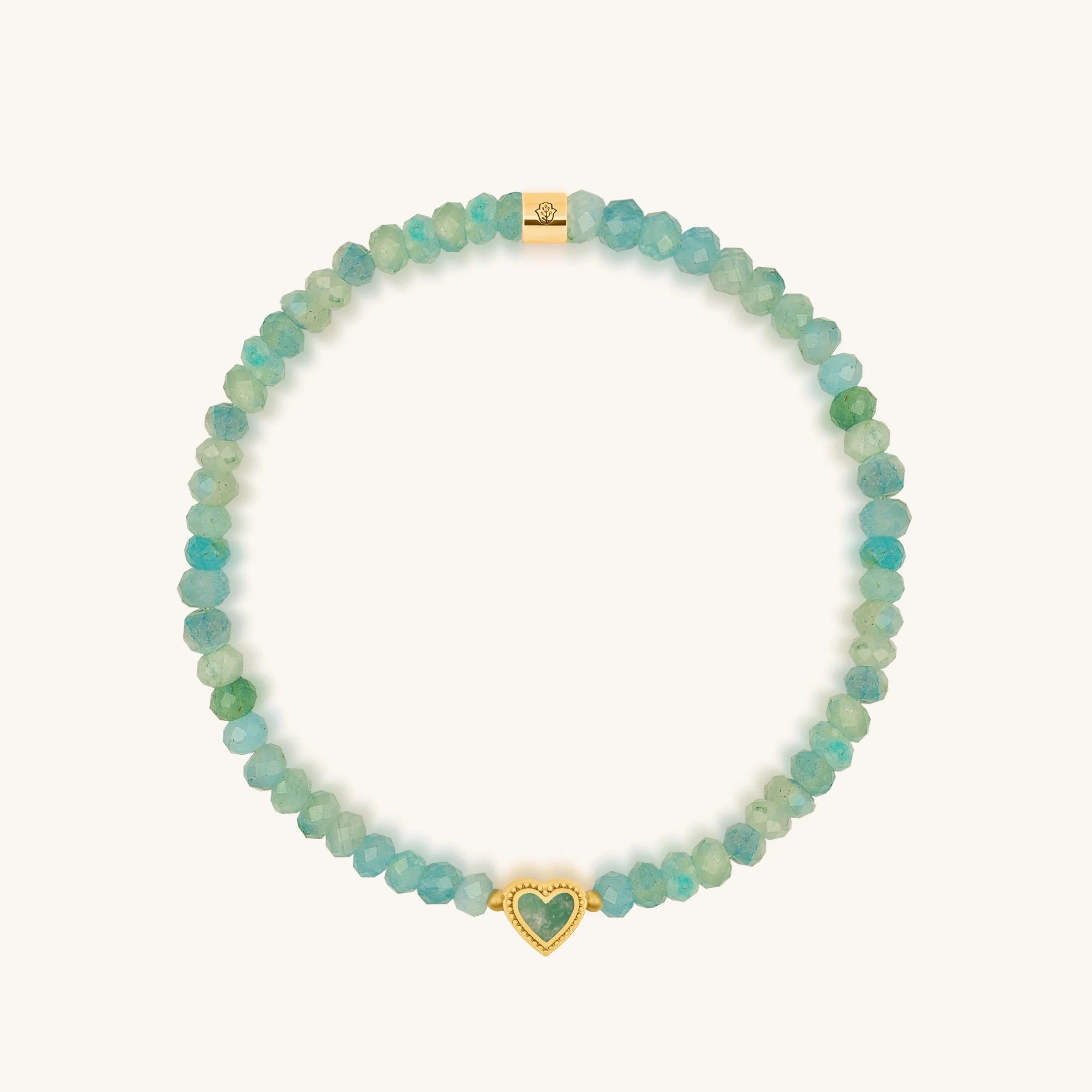 Honest Reflections Amazonite Heart Gold BraceletBracelets - Womens