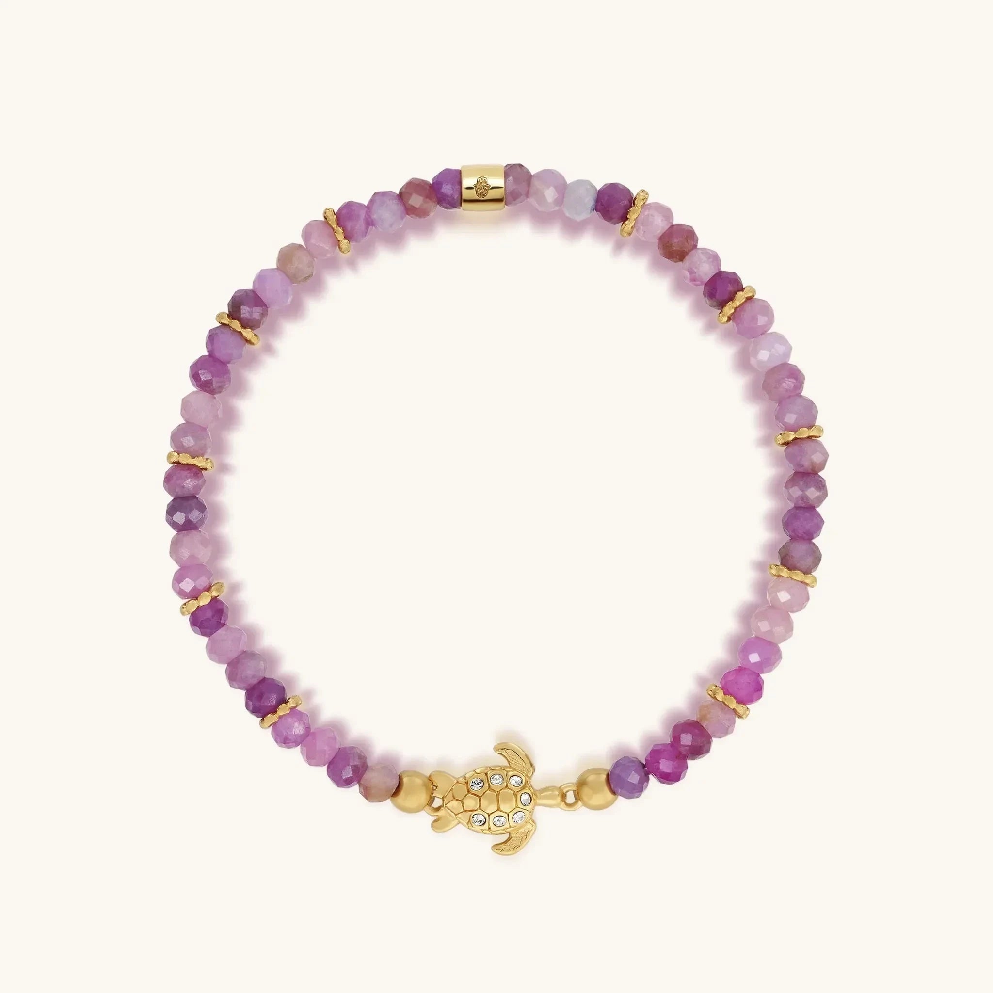 Spiritual Wisdom - Ruby Turtle Charm BraceletBracelets - Womens