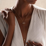 Clear Mind - Crystal Quartz Gold Evil Eye NecklaceNecklaces - Womens