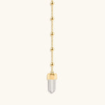 Clear Mind - Crystal Quartz Gold Evil Eye NecklaceNecklaces - Womens