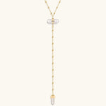 Clear Mind - Crystal Quartz Gold Evil Eye NecklaceNecklaces - Womens
