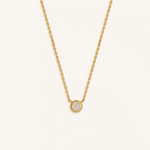 Luminous Sentinel - White Quartz April Birthstone Evil Eye Gold NecklaceNecklaces - Womens